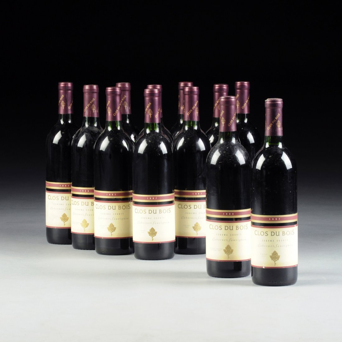 A LOT OF TWELVE BOTTLES OF AMERICAN RED WINE,: A LOT OF TWELVE BOTTLES OF AMERICAN RED WINE, comprising nine bottles of Clos du Bois Cabernet Sauvignon, Geyersville, Sonoma County, California, 1997; and three bottles of Clos du Bois Cabernet Sauvi