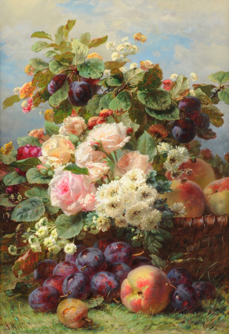 Peinture murale en céramique Jean Baptiste Robie Fleurs