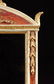 A NEOCLASSICAL STYLE PARCEL GILT RED AND WHITE PAINTED - 7