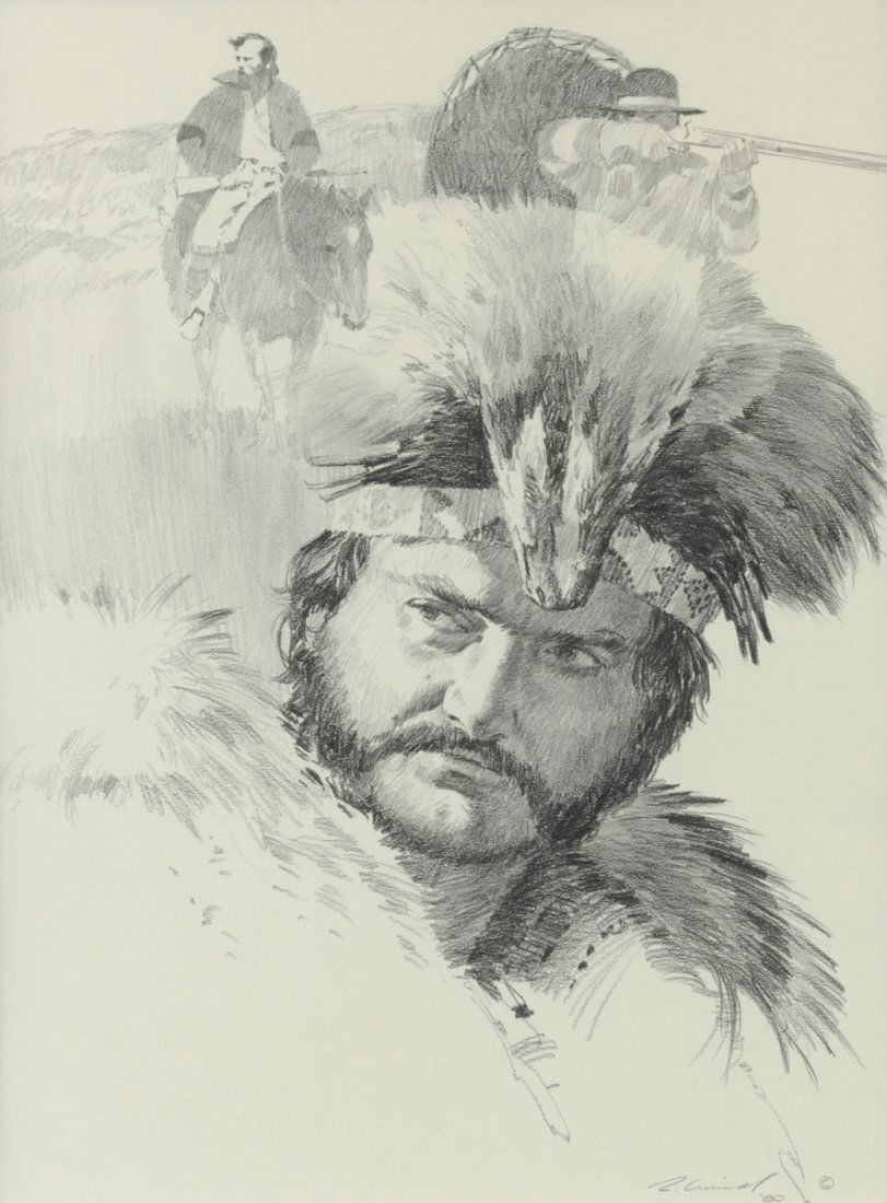 ROY GRINNELL (American b. 1933) A DRAWING, "Portrait of (1 of 10)