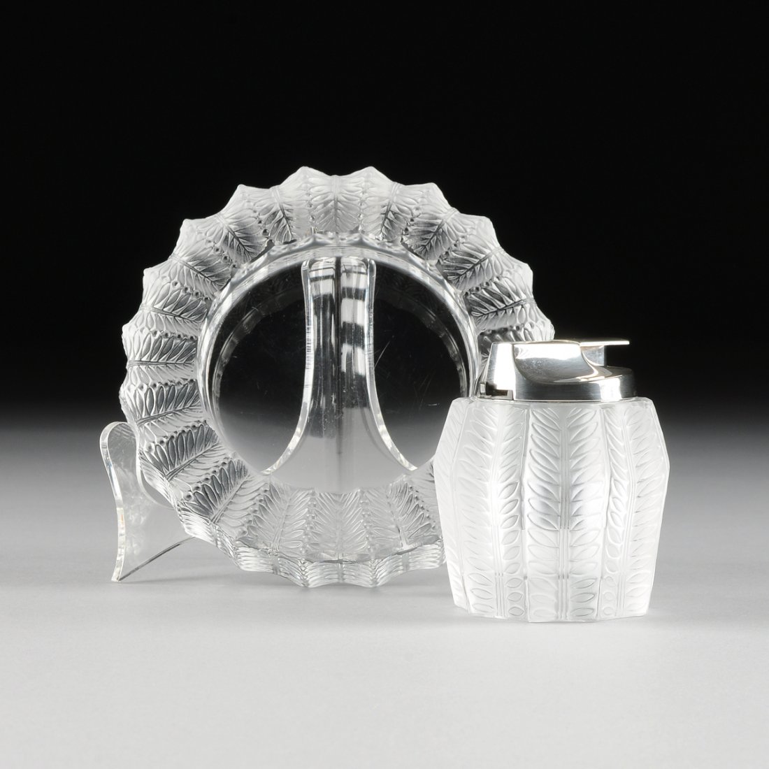 TWO MARC LALIQUE (French 1900-1977) FROSTED AND CLEAR (1 of 6)