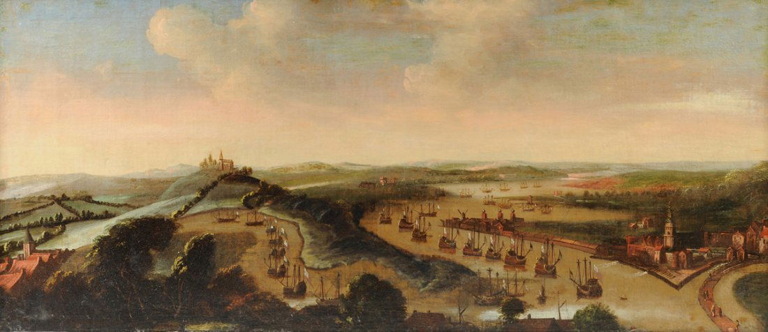 DUTCH SCHOOL (18th/19th Century) A PAINTING, "Harbor (1 of 10)