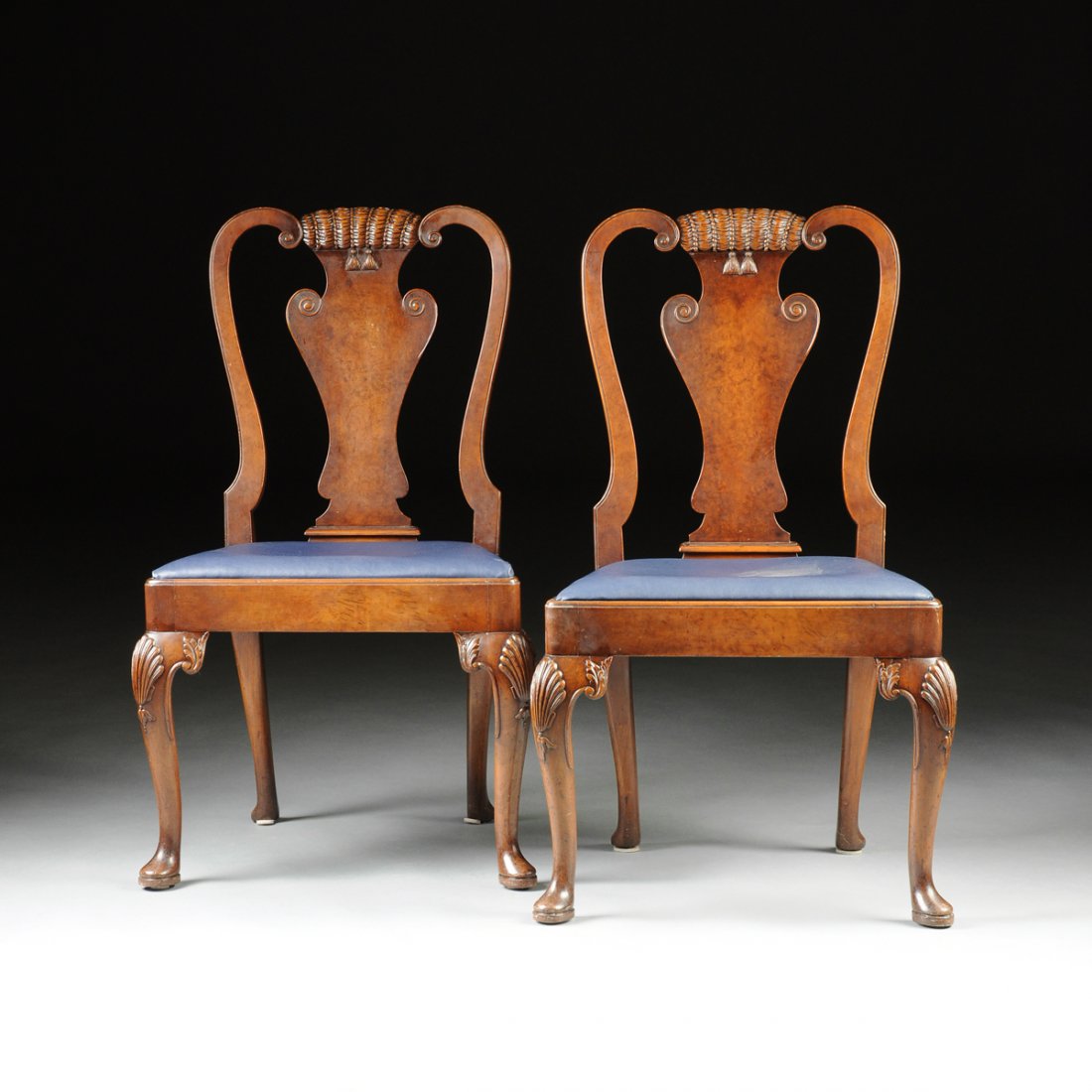 A PAIR OF GEORGE II MAHOGANY SIDE CHAIRS, POSSIBLY (1 of 9)