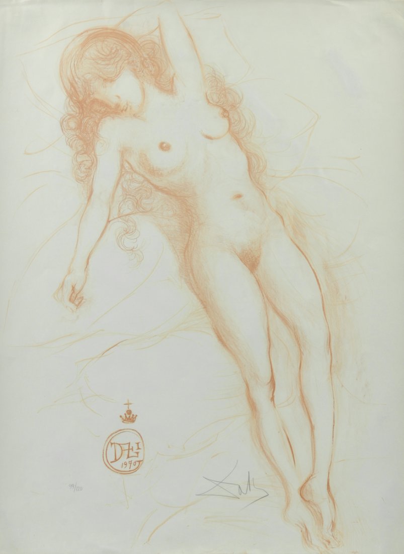 SALVADOR DALI (Spanish 1904-1989) A PRINT, "Nu Du Bras (1 of 10)