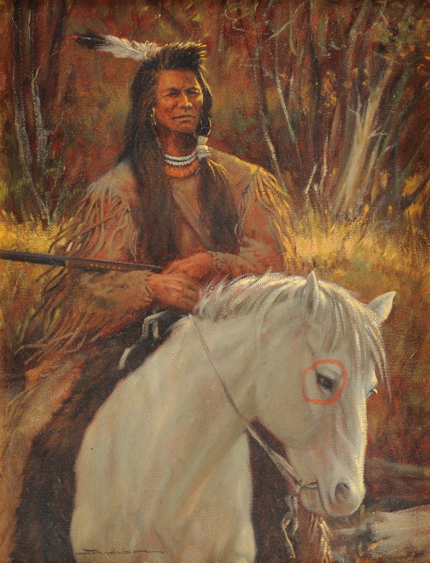 DAN BODELSON (American b. 1949) A PAINTING, "Hunter On (1 of 10)