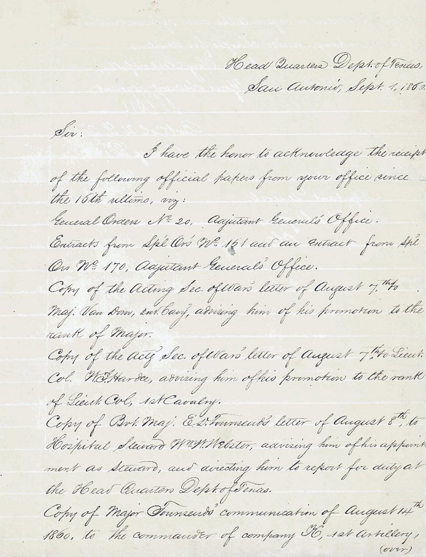 A CIVIL WAR AUTOGRAPH LETTER, SIGNED BY ROBERT E. LEE, (1 of 2)