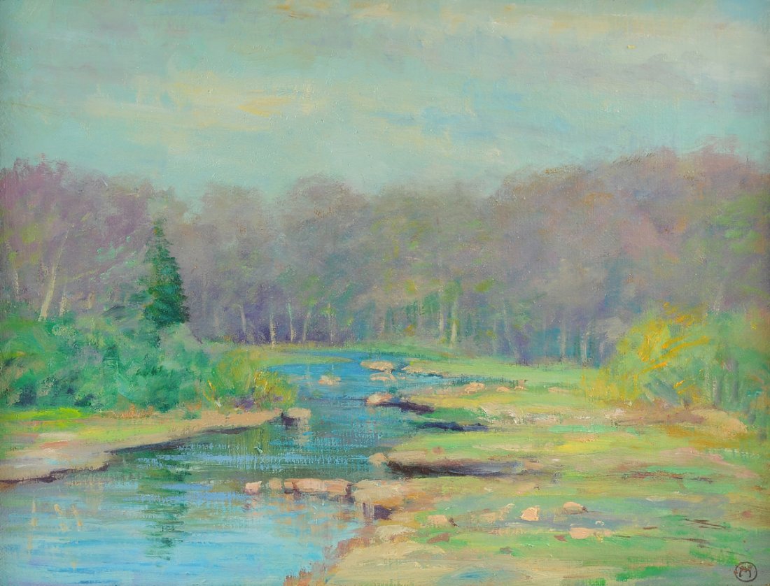 WILLARD LEROY METCALF (American 1858-1925) A PAINTING, (1 of 10)