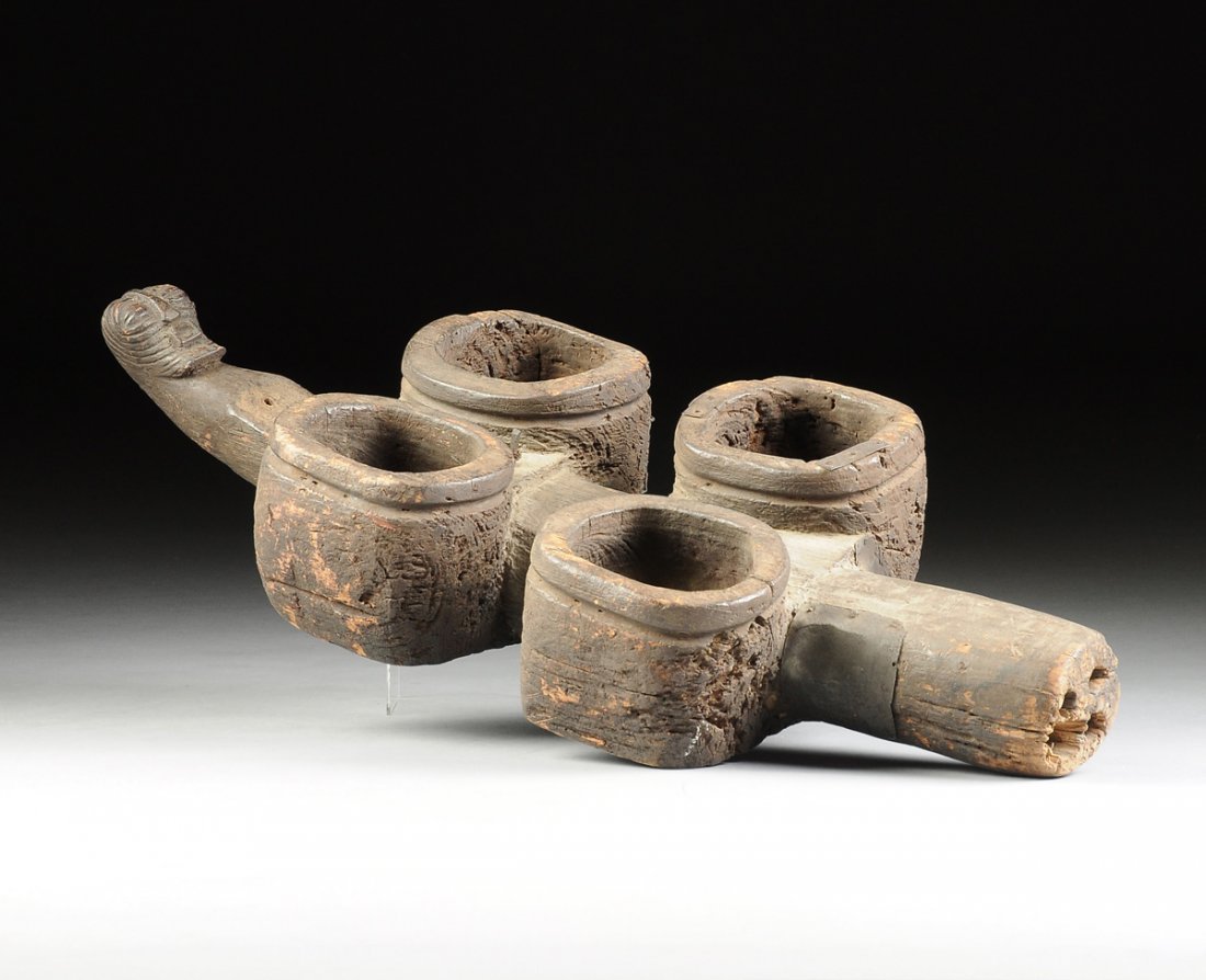 AN AFRICAN TRIBAL CARVED WOOD GAME BOARD, DAN PEOPLES, (1 of 8)