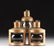 A GROUP OF THREE VICTORIAN BRASS MOUNTED COPPER SHIP