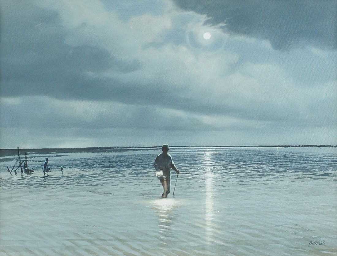 AL BARNES (American/Texas b. 1937) A PAINTING, (1 of 9)