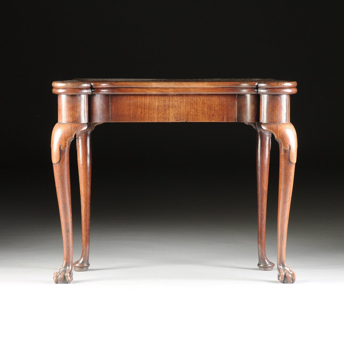 A GEORGE II CARVED WALNUT CONCERTINA GAMES TABLE, 18TH (1 of 9)