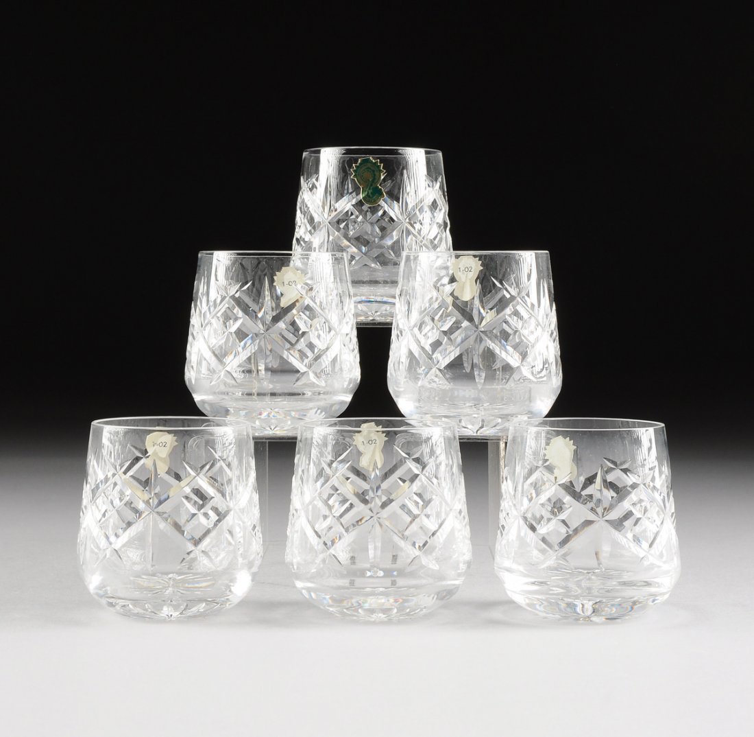 A SET OF SIX WATERFORD CUT CRYSTAL ROLY POLY COCKTAIL (1 of 6)