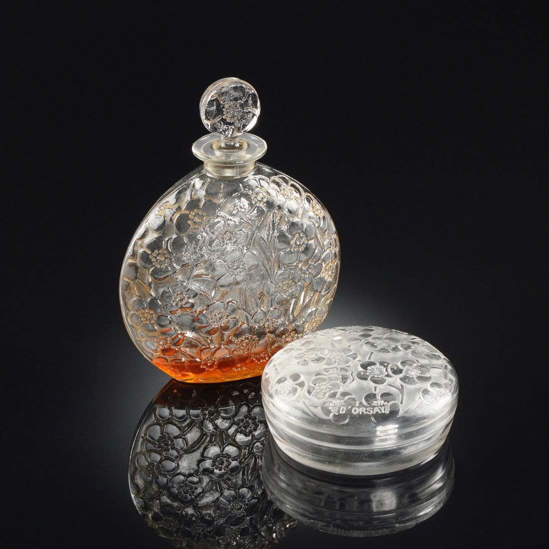 TWO RENÉ LALIQUE CLEAR AND FROSTED GLASS "LE LYS" (1 of 10)