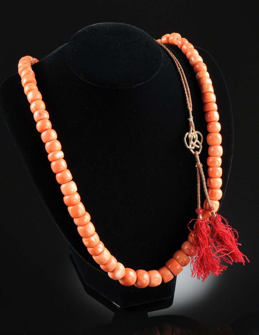 A JEWISH YEMENITE CORAL LADY'S NECKLACE, 19TH CENTURY, (1 of 2)