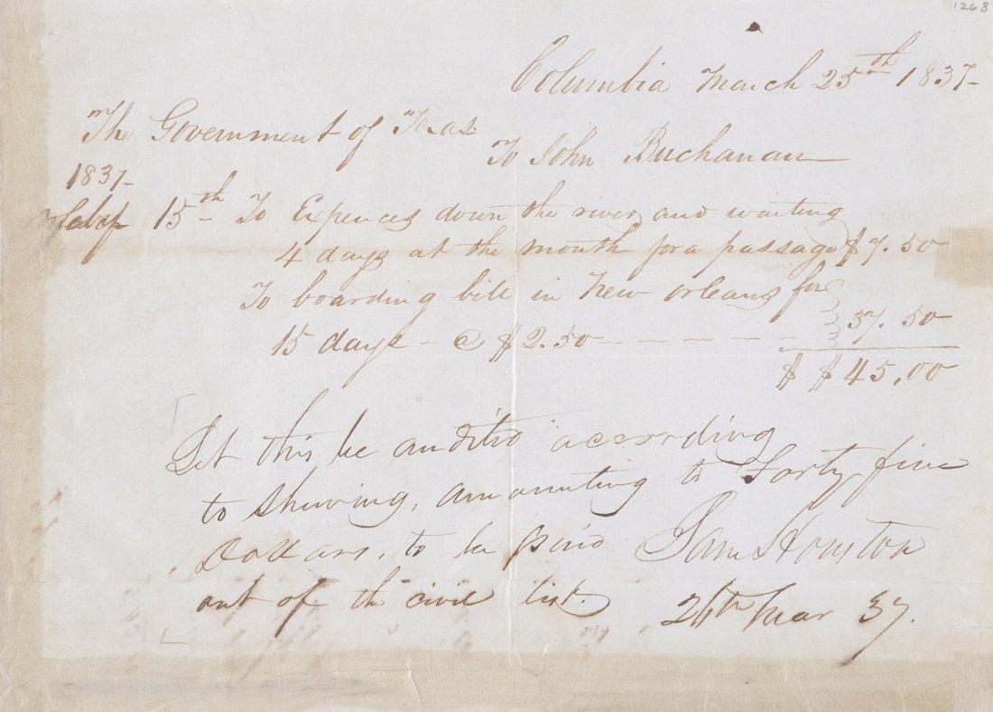 SAM HOUSTON (1793-1863) AMERICAN STATESMAN, POLITICIAN, (1 of 1)