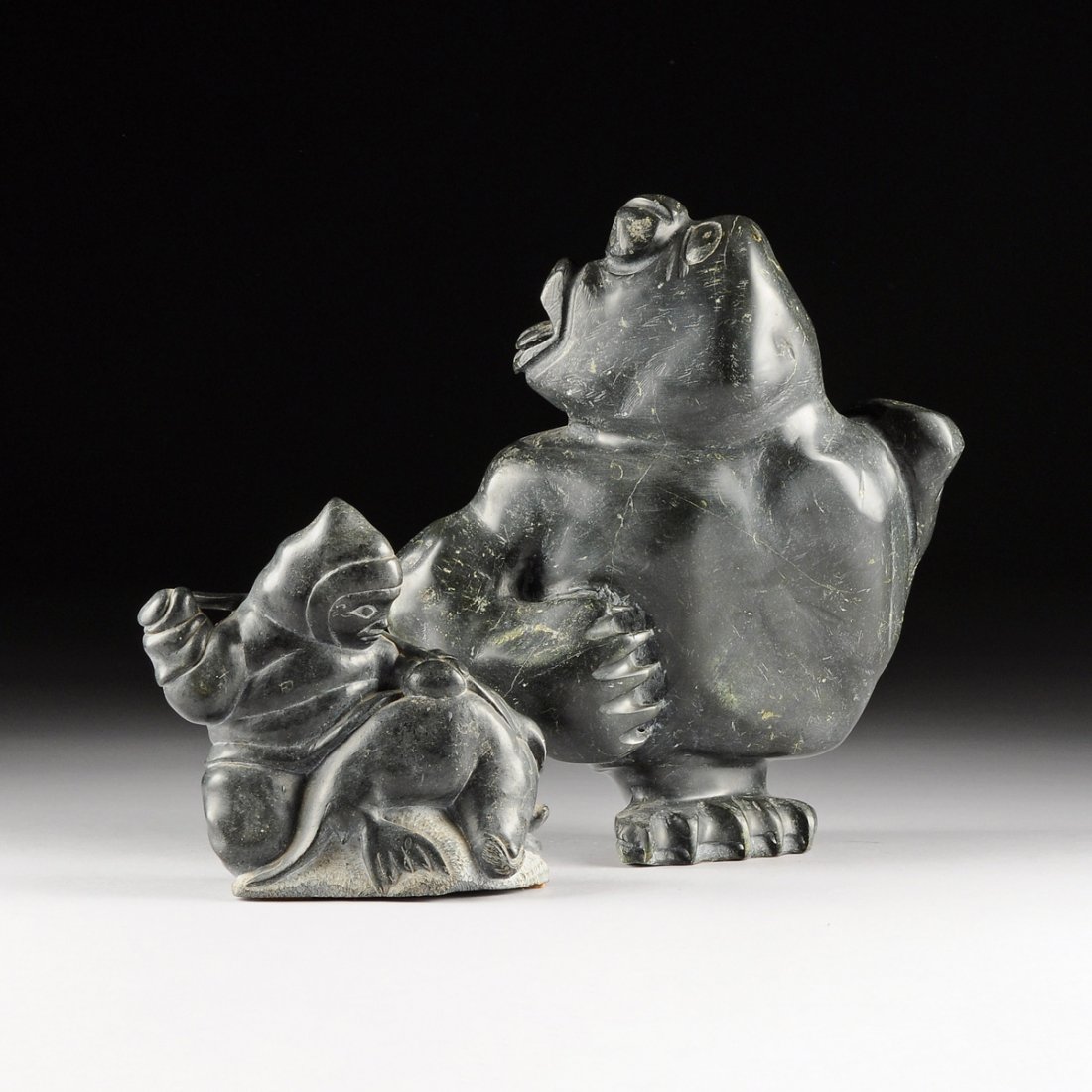 TWO CANADIAN INUIT SCULPTURES, SECOND HALF 20TH (1 of 10)