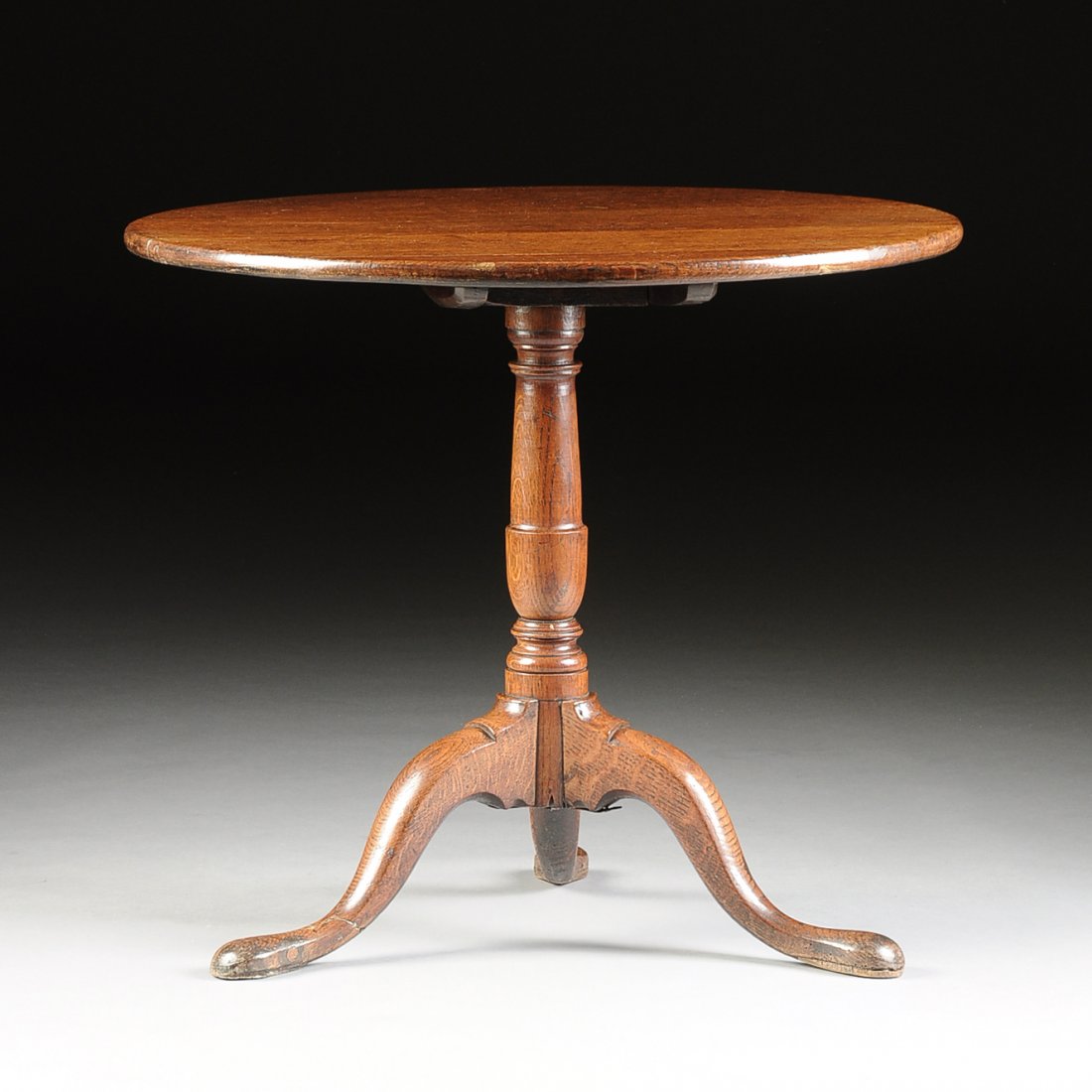 A GEORGE III MAHOGANY TILT-TOP TEA TABLE, LATE 18TH (1 of 9)