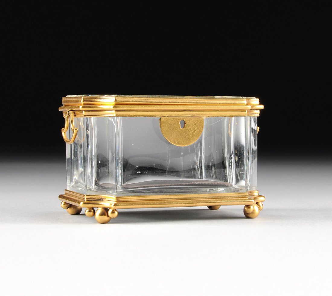 AN ANTIQUE FRENCH GILT BRONZE MOUNTED CUT CRYSTAL (1 of 9)