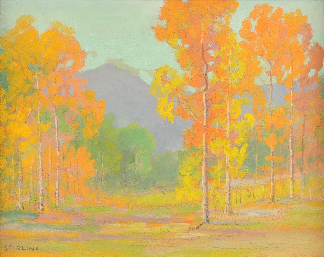 DAVID STIRLING (American 1887-1971) A PAINTING, "August (1 of 10)