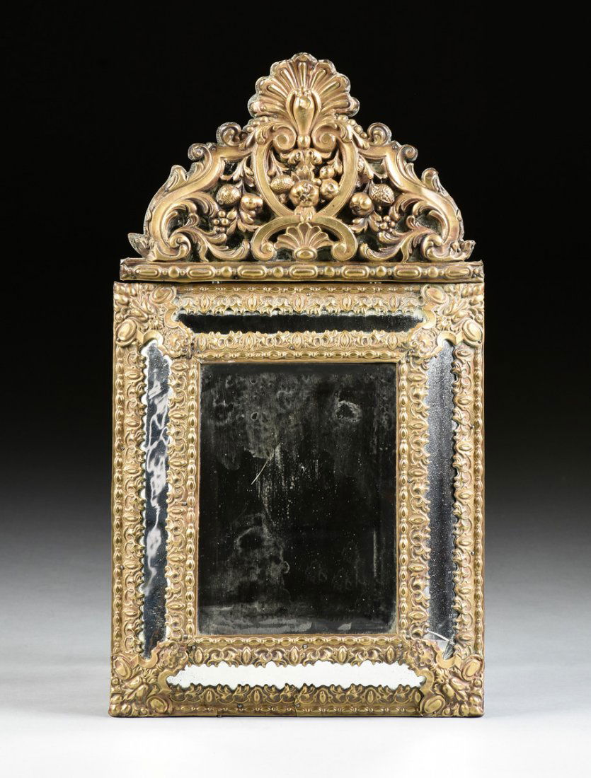 A MATCHED PAIR OF DIMINUTIVE DUTCH BAROQUE STYLE BRASS (1 of 4)