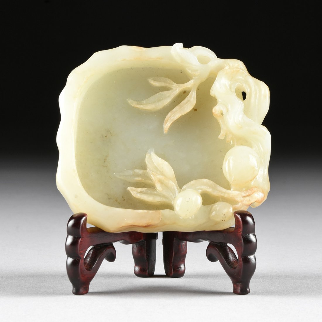 AN ANTIQUE CHINESE CARVED PALE CELADON JADE BRUSH (1 of 5)