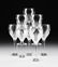 A SET OF EIGHT WATERFORD CUT CRYSTAL RED WINE STEMWARE,