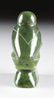 AN INUIT CARVED SPINACH JADE GROUP OF LOVE BIRDS - 7