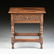 A WILLIAM AND MARY STYLE CARVED OAK SIDE TABLE, - 2