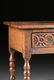 A WILLIAM AND MARY STYLE CARVED OAK SIDE TABLE, - 6