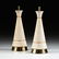 A PAIR OF VINTAGE MID CENTURY MODERN GILT AND WHITE