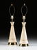 A PAIR OF VINTAGE MID CENTURY MODERN GILT AND WHITE - 3