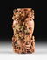A LARGE CHINESE CHRYSANTHEMUM AND PHOENIX CARVED