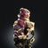 A 14K YELLOW GOLD CRAB SHAPED AMETHYST RING,