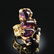 A 14K YELLOW GOLD CRAB SHAPED AMETHYST RING, - 2