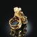 A 14K YELLOW GOLD CRAB SHAPED AMETHYST RING, - 3
