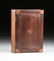 A LARGE FEDERAL PERIOD PARQUETRY INLAID MAHOGANY BOOK