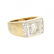 A 14K YELLOW GOLD AND DIAMOND GENT'S RING, - 2