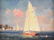 CALVIN LIANG (American b.1960) A PAINTING, "Sailboats