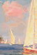 CALVIN LIANG (American b.1960) A PAINTING, "Sailboats - 5