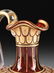 A THREE PIECE BOHEMIAN PARCEL GILT AND POLYCHROME - 3