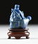 A GROUP OF FIVE CHINESE CARVED LAPIS SNUFF BOTTLES, - 10