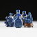 A GROUP OF FIVE CHINESE CARVED LAPIS SNUFF BOTTLES, - 2