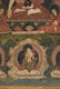 A TIBETAN POLYCHROME PAINTED AND FRAMED THANGKA, - 4
