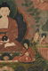 A TIBETAN POLYCHROME PAINTED AND FRAMED THANGKA, - 6