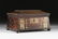 A REGENCY BRASS INLAID ROSEWOOD WORK BOX, EARLY 19TH