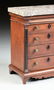 A MINIATURE MARBLE TOPPED MAHOGANY TALL CHEST OF - 7