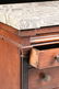 A MINIATURE MARBLE TOPPED MAHOGANY TALL CHEST OF - 9