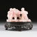 A VINTAGE CHINESE PINK QUARTZ CRYSTAL FIGURAL GROUP AND - 2