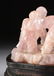A VINTAGE CHINESE PINK QUARTZ CRYSTAL FIGURAL GROUP AND - 4