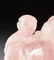 A VINTAGE CHINESE PINK QUARTZ CRYSTAL FIGURAL GROUP AND - 9
